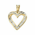 14K Yellow 1/4 CTW Diamond Heart Pendant